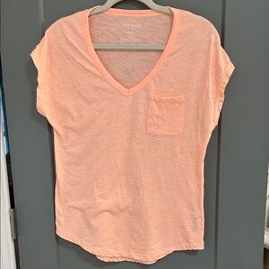 Old Navy Light Coral V-Neck Short Sleeve Tee